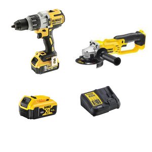 KIT DEWALT TALADRO PERCUTOR 18V XRP (DCD996P2) + MINI-AMOLADORA XR 18V 125MM (DCG412N)