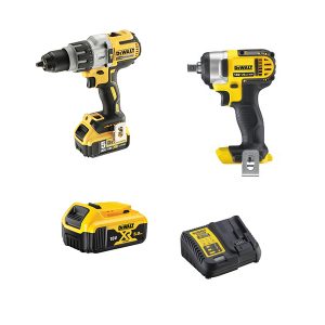 KIT DEWALT TALADRO COMBINADO 18V 5,0AH (DCD996P2) + LLAVE DE IMPACTO 1/2 18V 5,0AH (DCF880N)