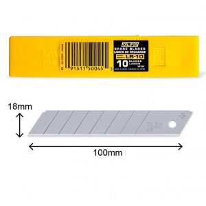 CUCHILLA DE 8 SEGMENTOS OLFA 18 mm (LB-10) , 10PACK OLFA